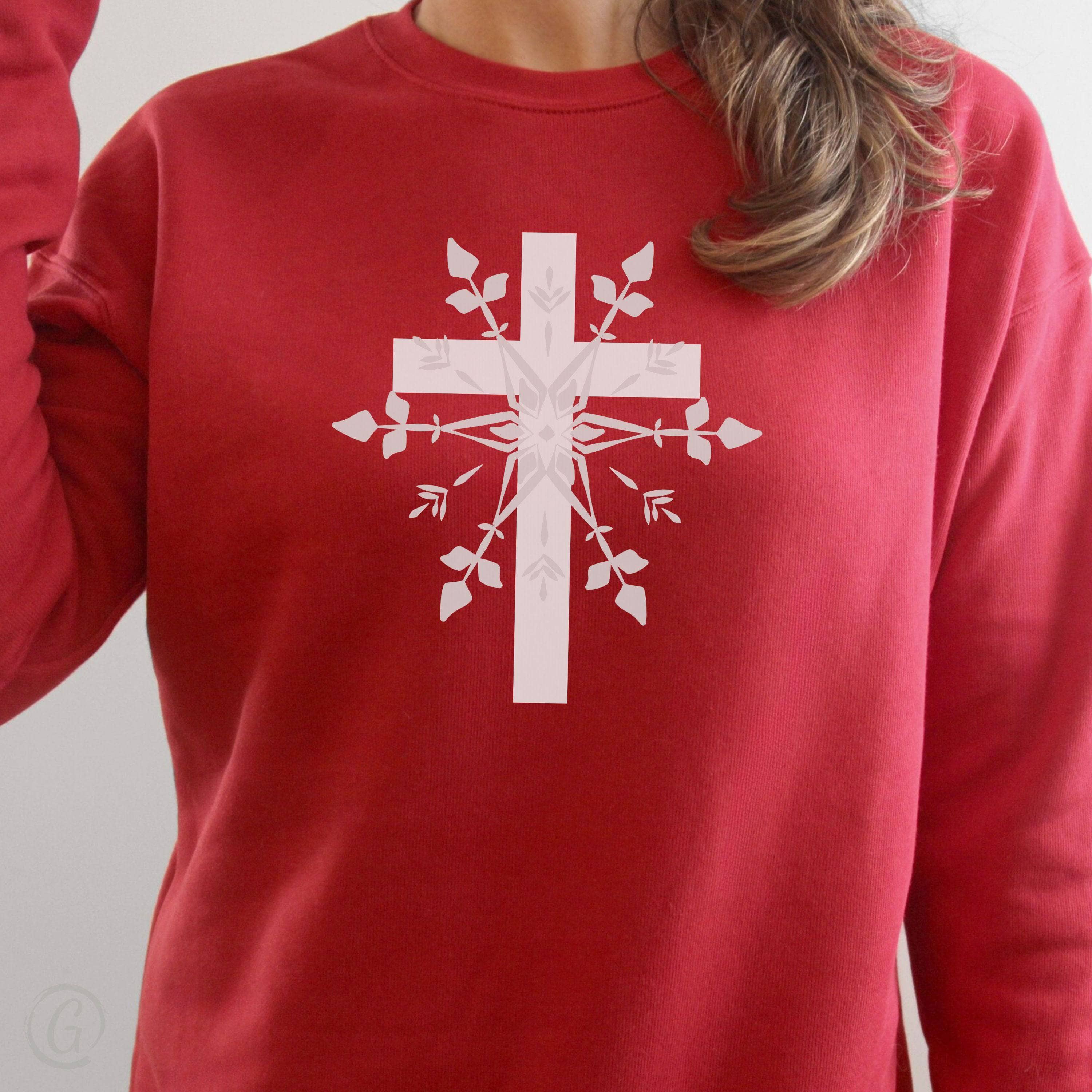 Winter Cross Premium Unisex Sweatshirt Red