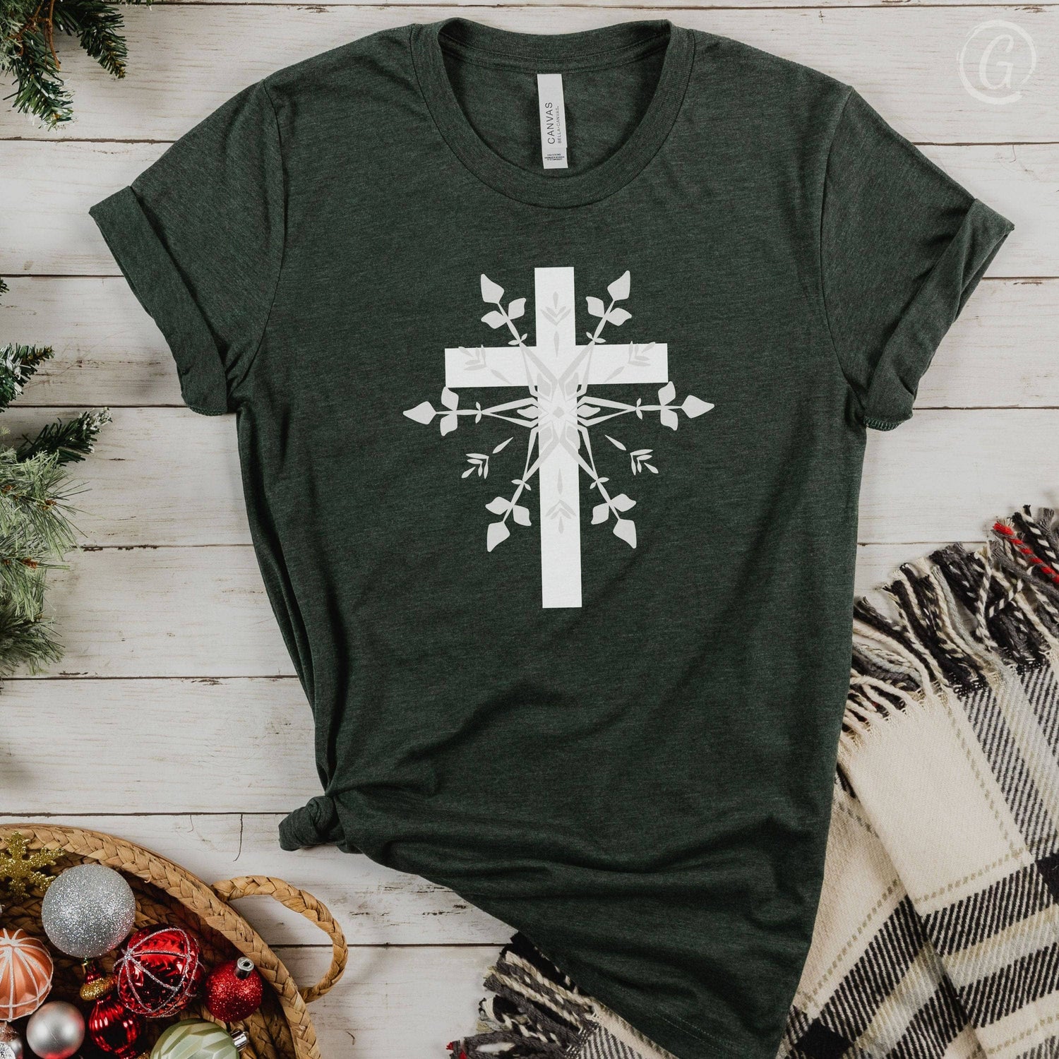 Winter Cross Unisex T-Shirt Heather Forest