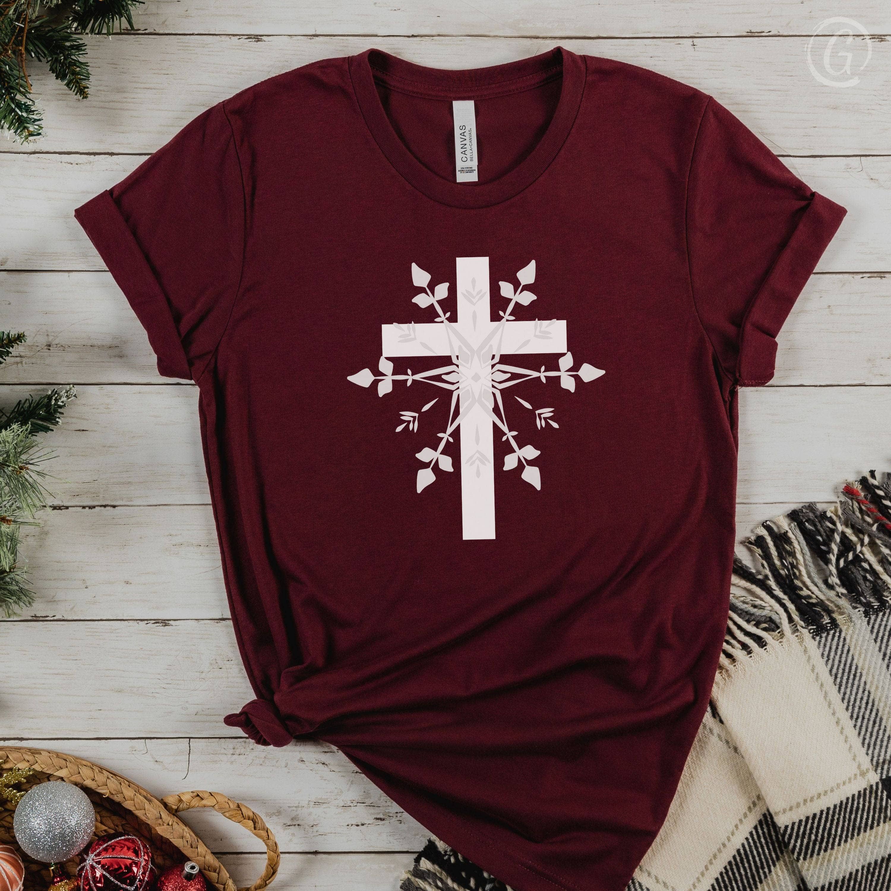 Winter Cross Unisex T-Shirt Heather Cardinal