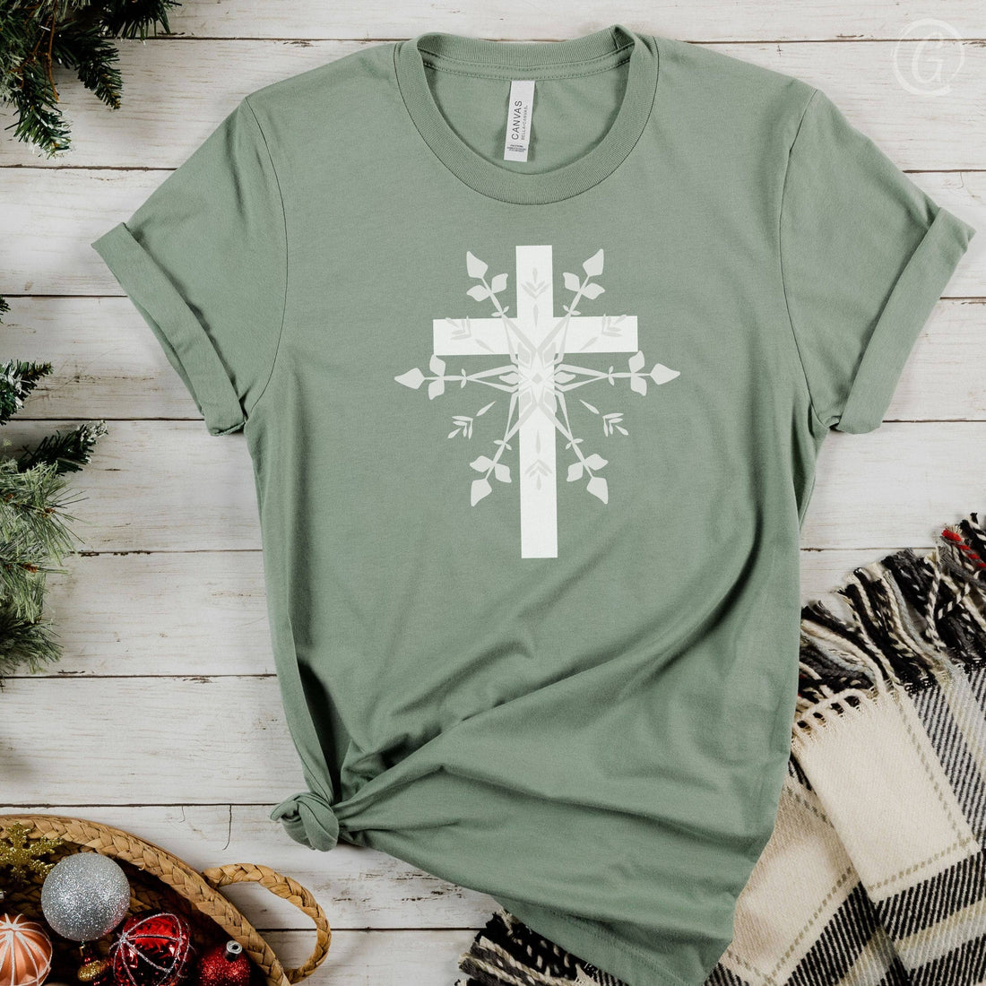 Winter Cross Unisex T-Shirt Heather Sage