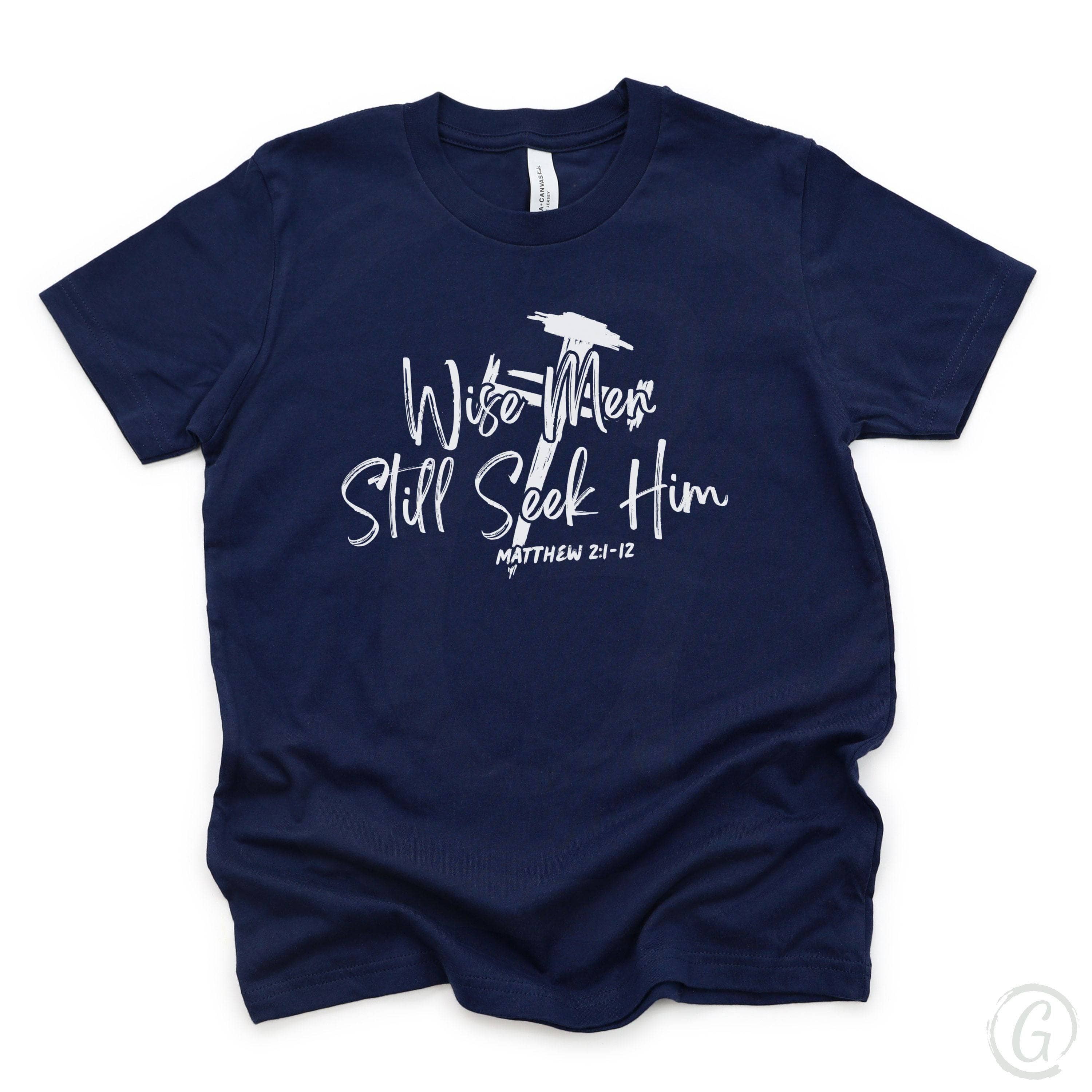 Wise Men Still Seek Him Youth T-Shirt Navy